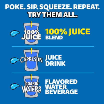 Capri Sun No Added Sugar Apple Juice Pouches – Clean-Label Beverage for Wellness-Minded Families, 10 Count 6 fl oz