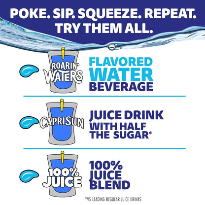 Capri Sun Roarin' Waters Flavored Water – Only 1g of Sugar per Pouch for a Smarter Swap to Juice and Soda, 30 ct