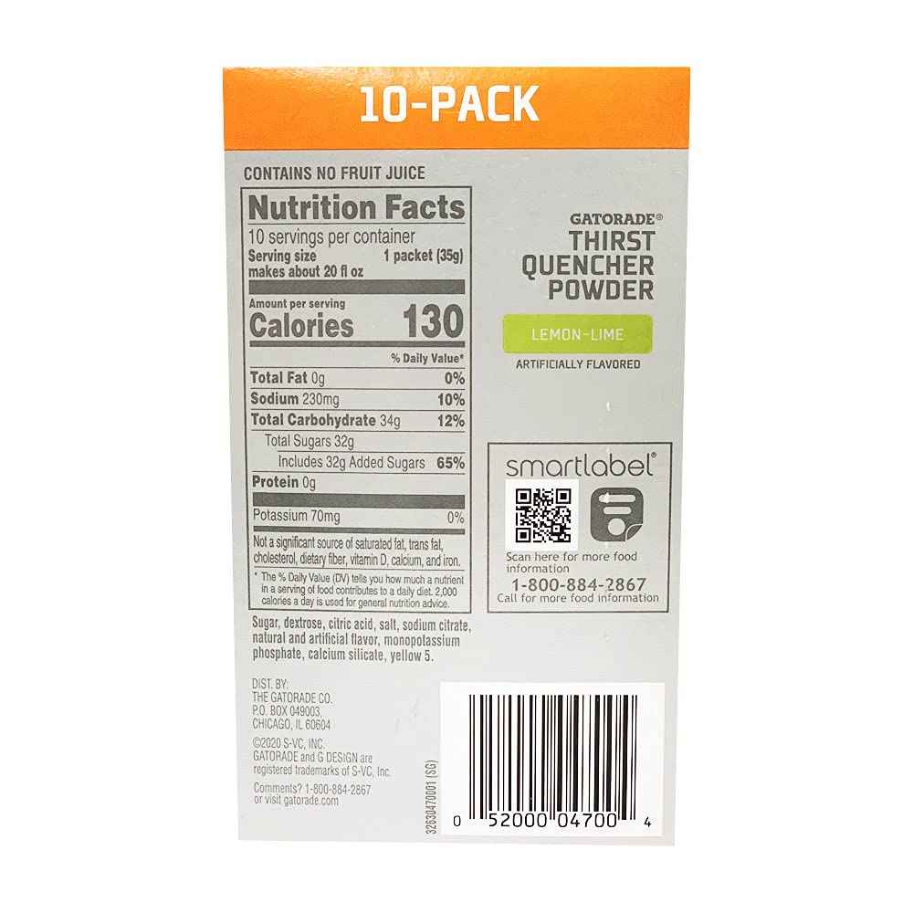 Gatorade Thirst Quencher Powder – Sideline Hydration for Youth Sports Practices & Games, 10 Single-Serve Sticks