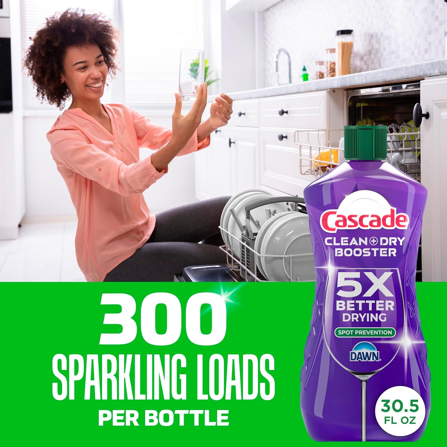 Cascade Rinse Aid – Home Office Kitchen Refresh, Spotless Dishes for Focused Workdays