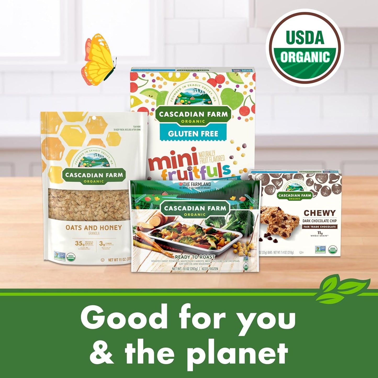 Cascadian Farm Organic Cinnamon Apple Cereal – Wholesome Cinnamon Apple Flavor Picky Eaters Love, 12 oz Pantry Box