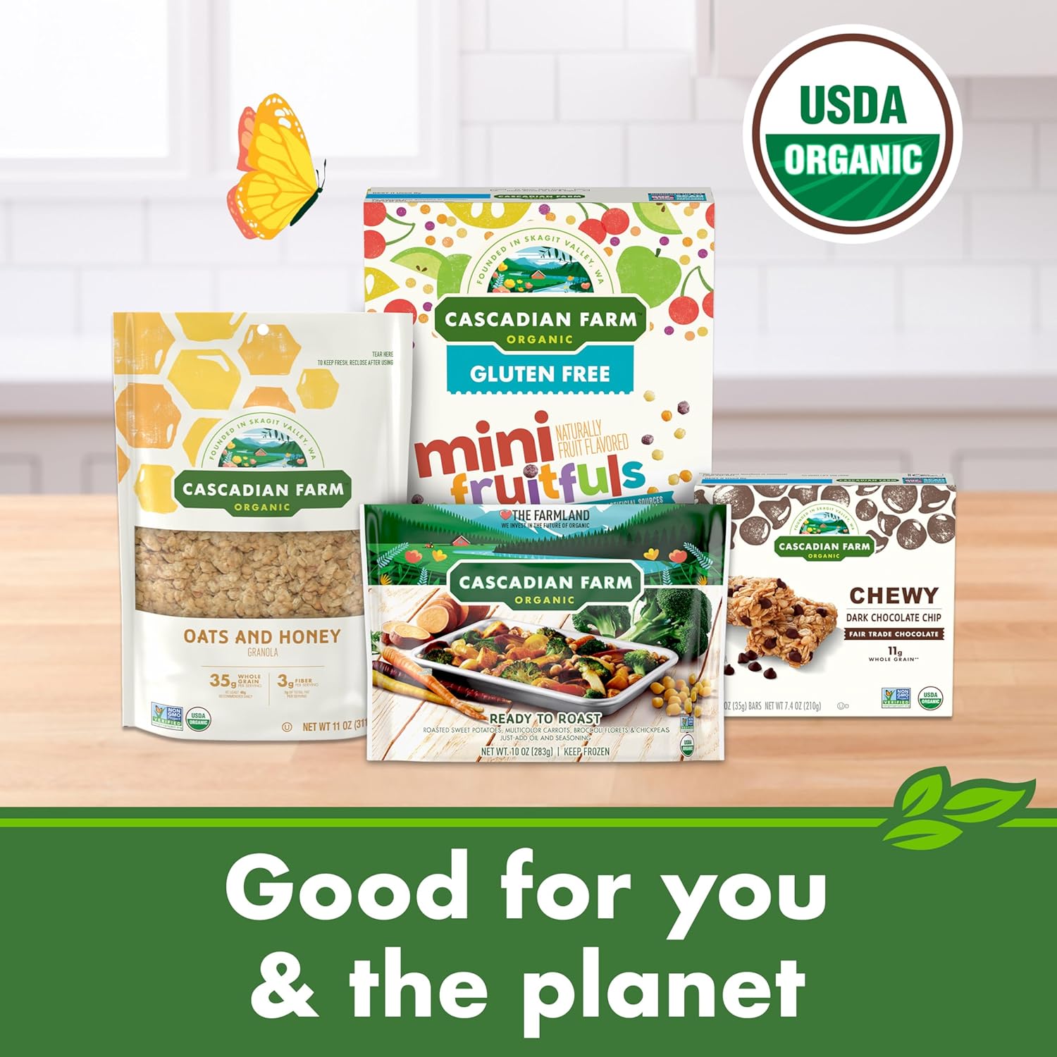 Cascadian Farm Organic Cinnamon Apple Cereal – Wholesome Cinnamon Apple Flavor Picky Eaters Love, 12 oz Pantry Box