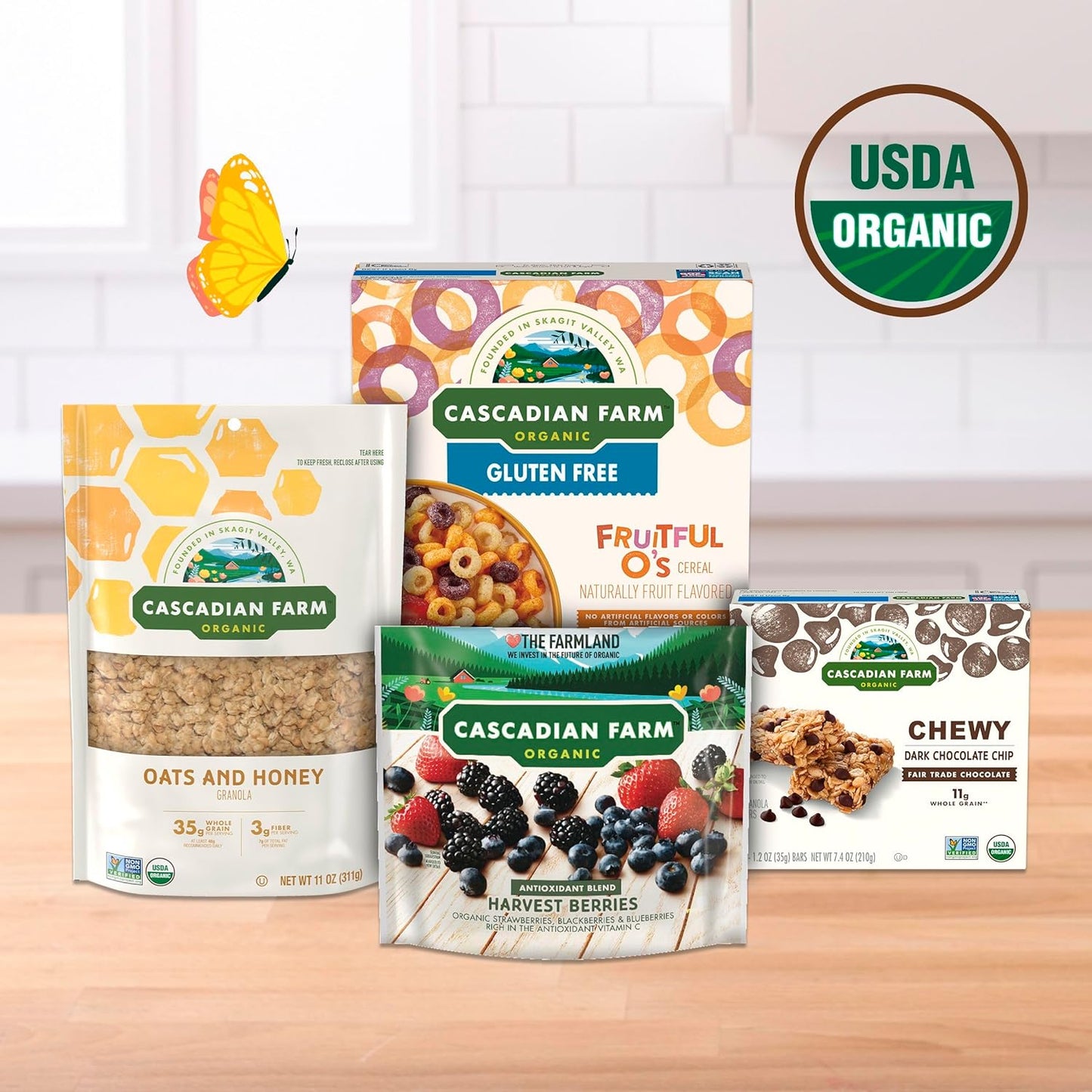 Cascadian Farm Organic Fruitful O's Cereal – Safe Lunchbox Add-In and After-School Snack for Picky Eaters