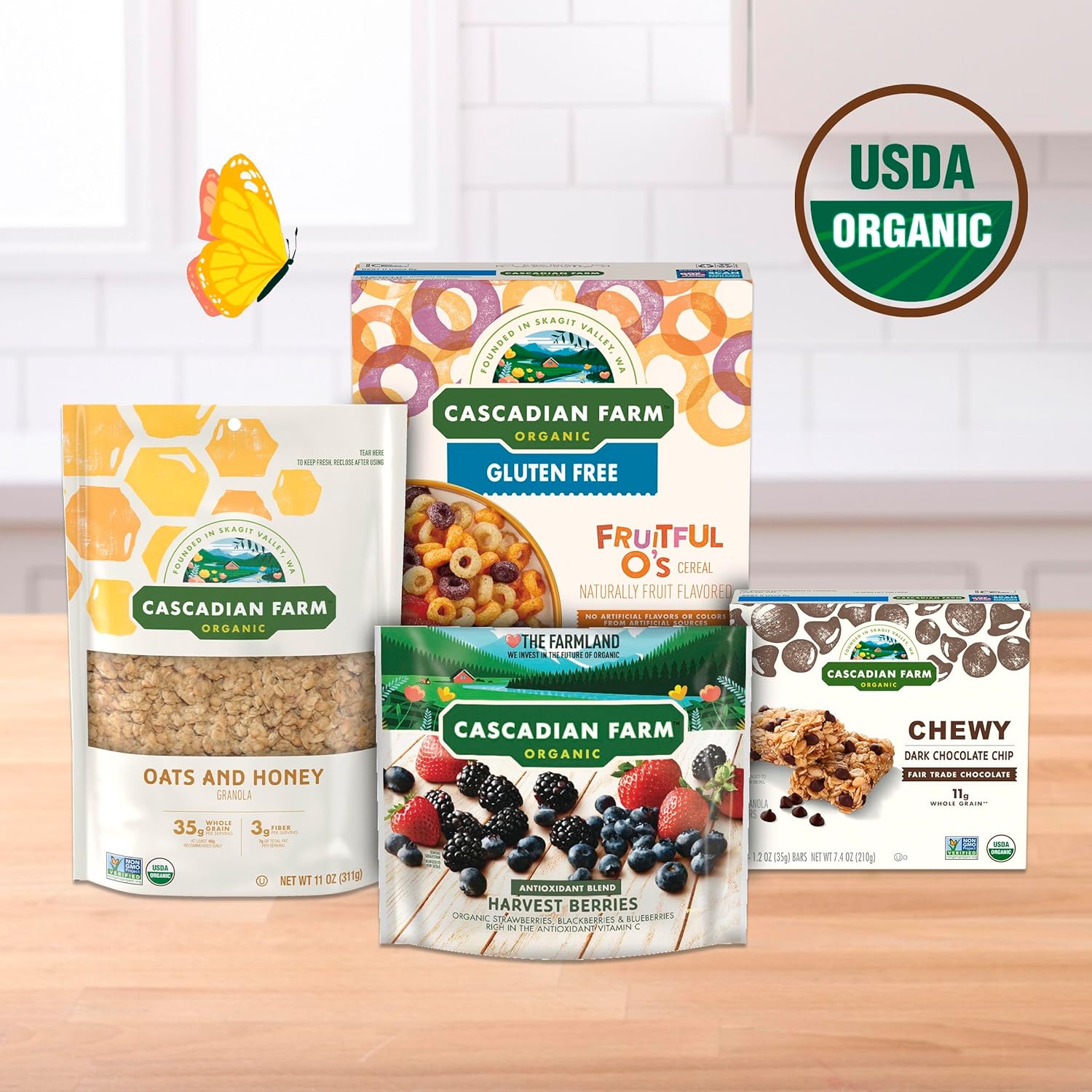 Cascadian Farm Organic Fruitful O's Cereal – Safe Lunchbox Add-In and After-School Snack for Picky Eaters