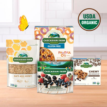 Cascadian Farm Organic Fruitful O's Cereal – Safe Lunchbox Add-In and After-School Snack for Picky Eaters