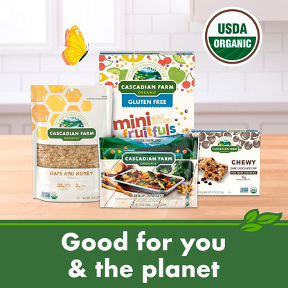 Cascadian Farm Organic Vanilla Crisp Cereal – Diabetic-Friendly Cereal for Sugar-Conscious Wellness Routines, 12 oz Resealable Box