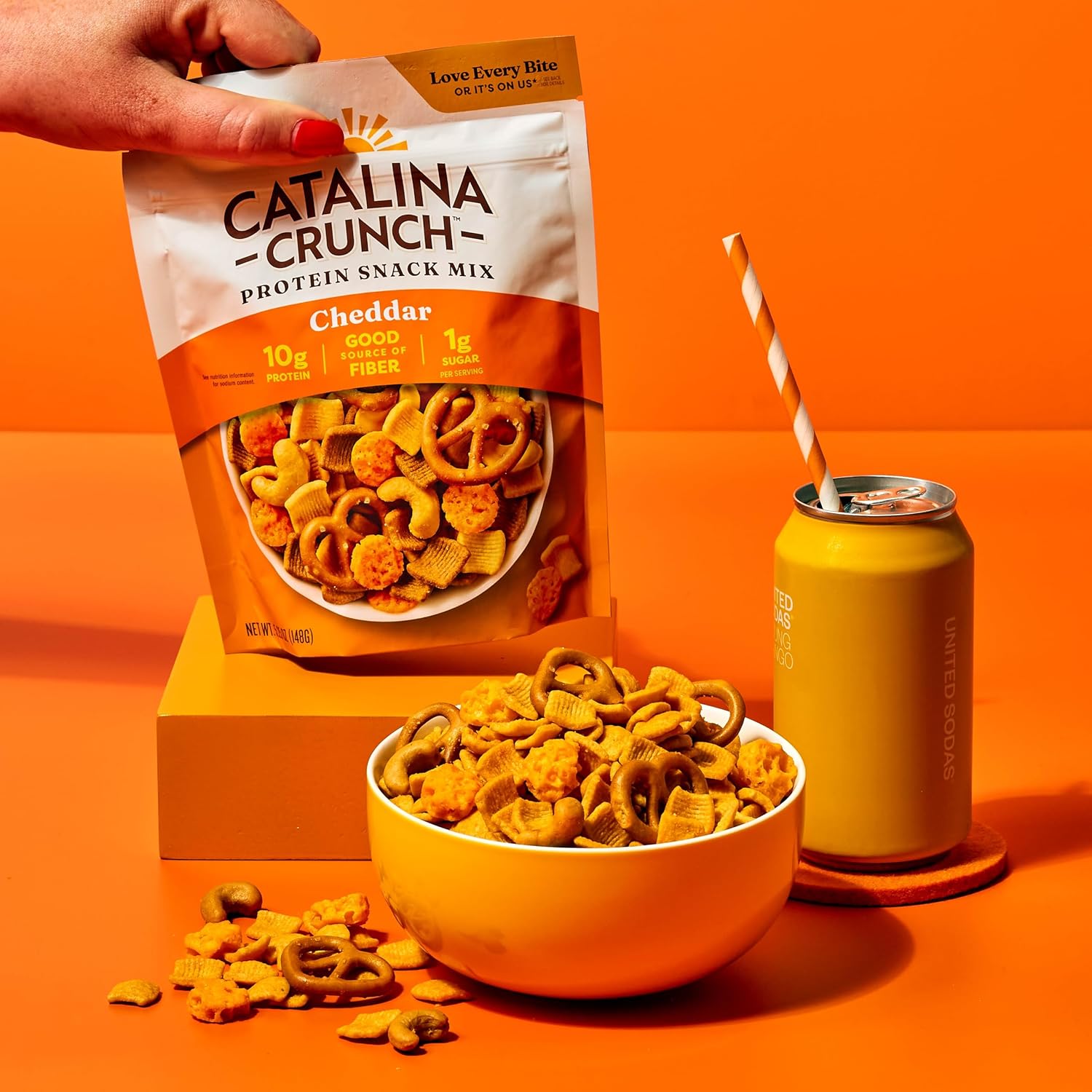 Catalina Crunch Cheddar Snack Mix – Low-Carb Wellness Pantry Staple for Blood Sugar Balance, 1g Sugar