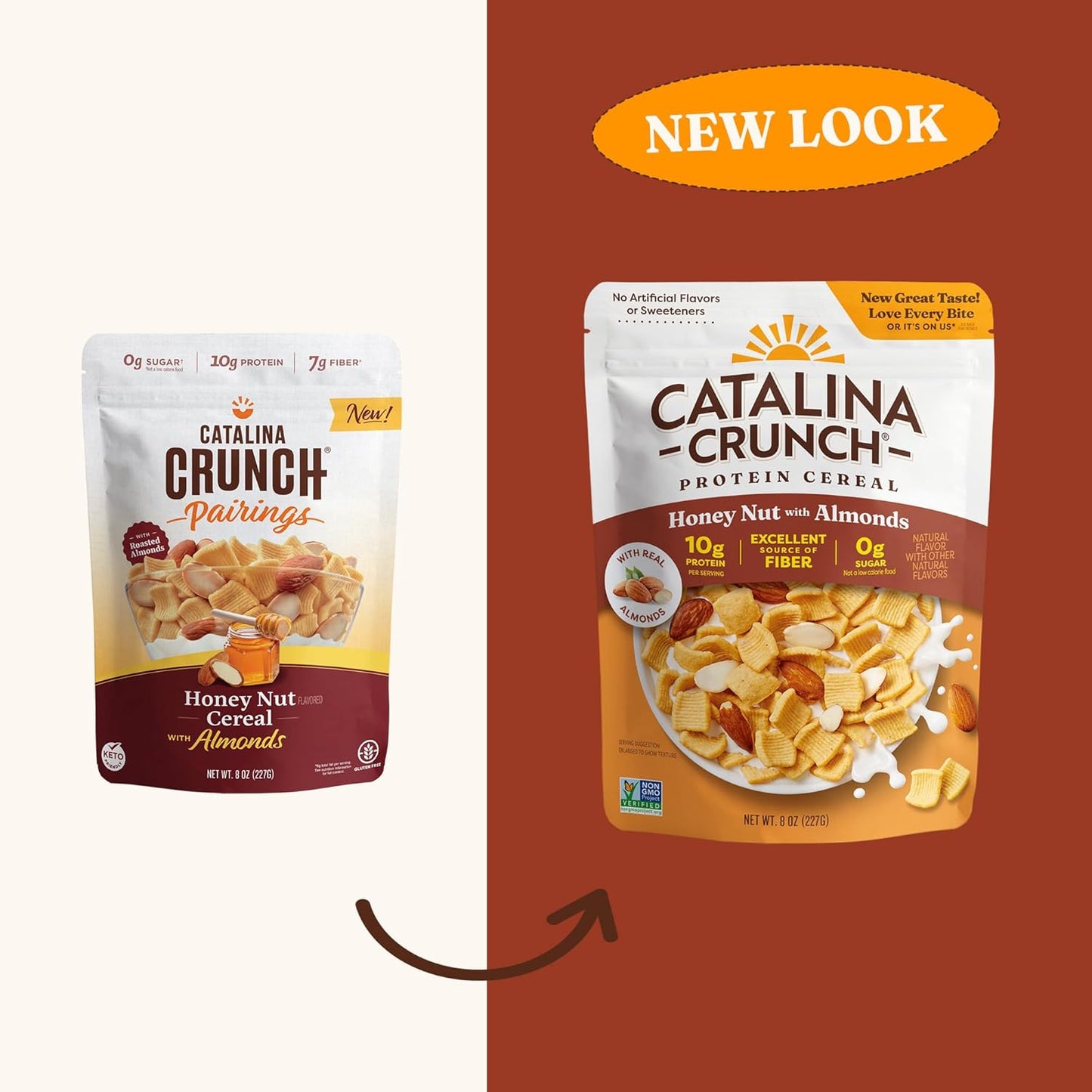 Catalina Crunch Protein Cereal – Self-Care Breakfast for Keto and Low-Carb Wellness Routines, Honey Nut with Almonds