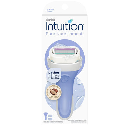 Razors_for_Women_|_1_Razor_&_2_Intuition_Razor_Blades_Refill_with_Organic_Cocoa_Butter