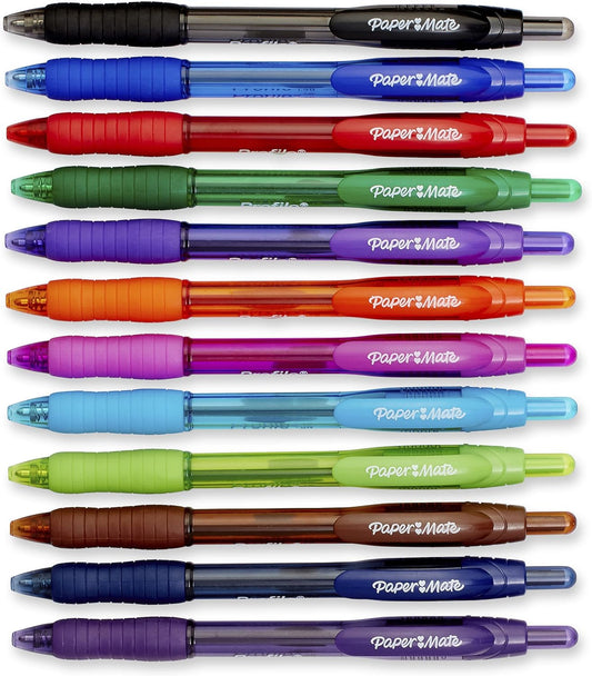 Paper_Mate_Profile_Retractable_Ballpoint_Pens,_Bold_1.4mm,_Assorted_Colors,_12_Count