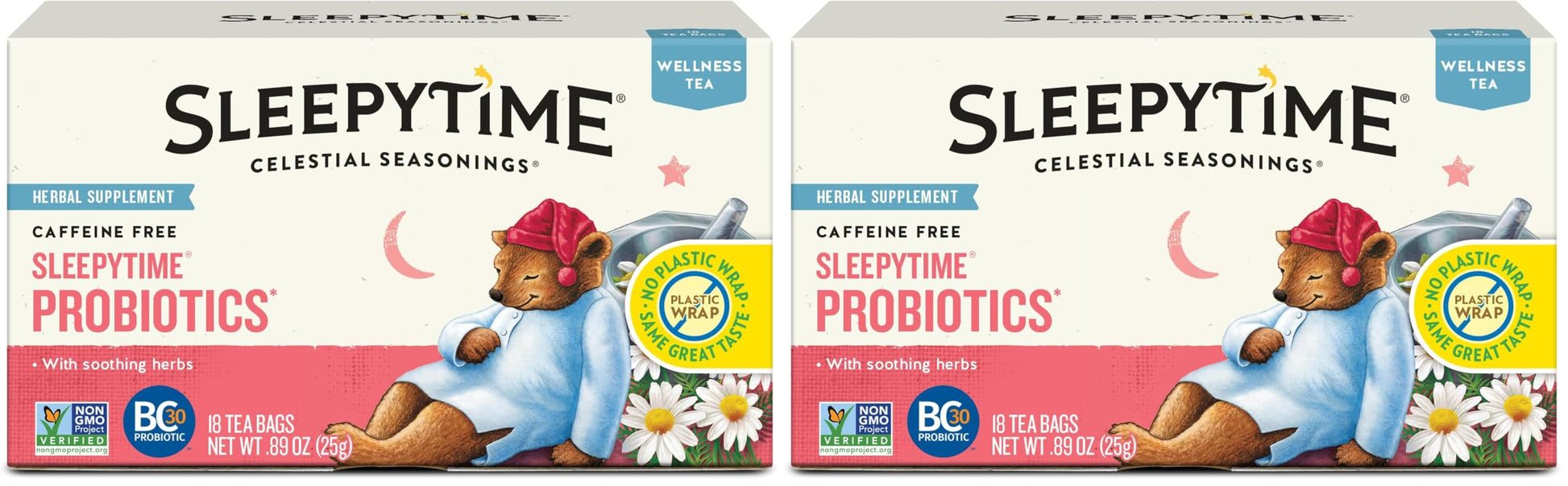 Celestial Seasonings Sleepytime Immune Herbal Tea – Simple, Stringless Tea Bags for Less Waste Living