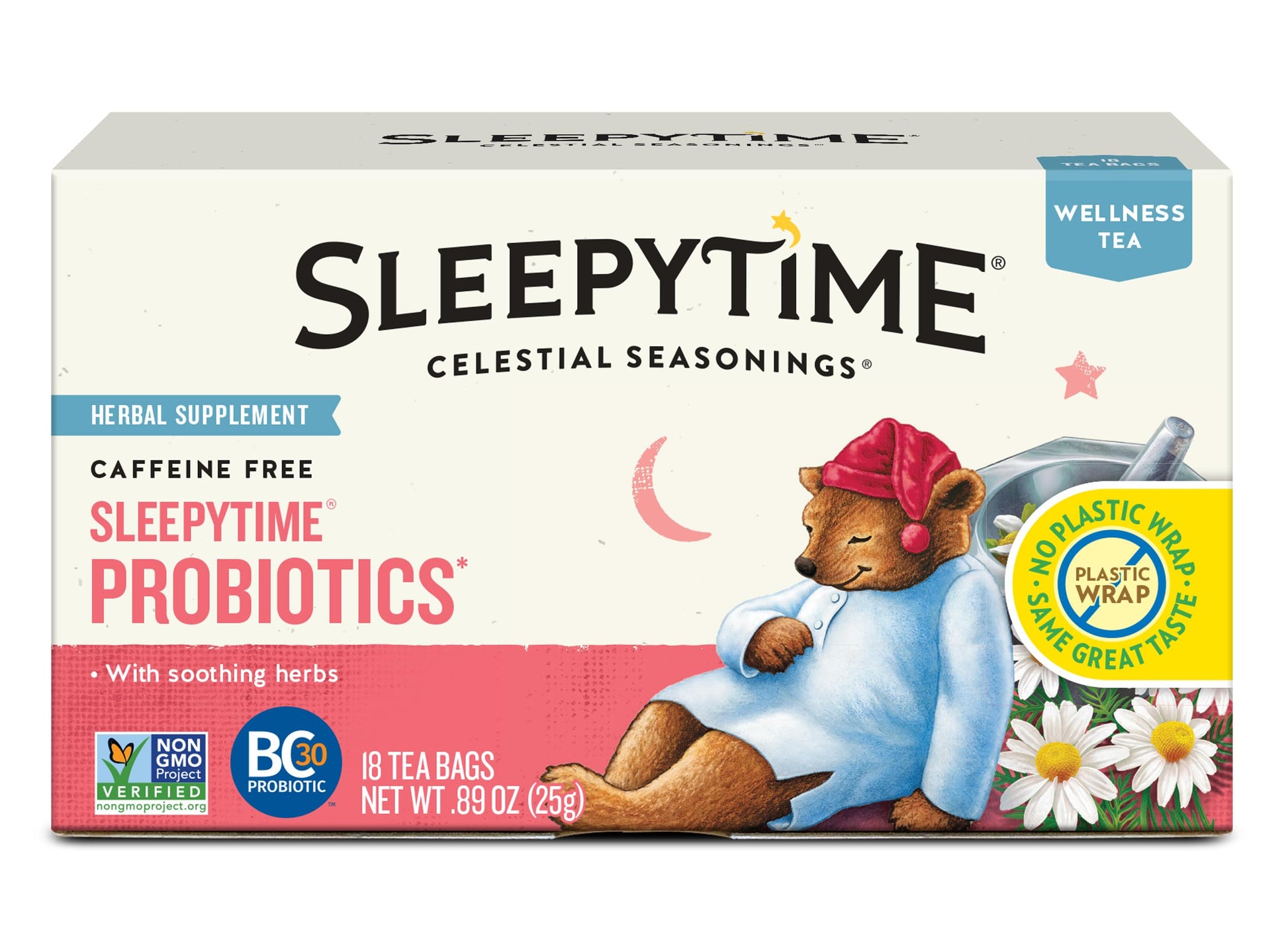 Celestial Seasonings Sleepytime Immune Herbal Tea – Simple, Stringless Tea Bags for Less Waste Living