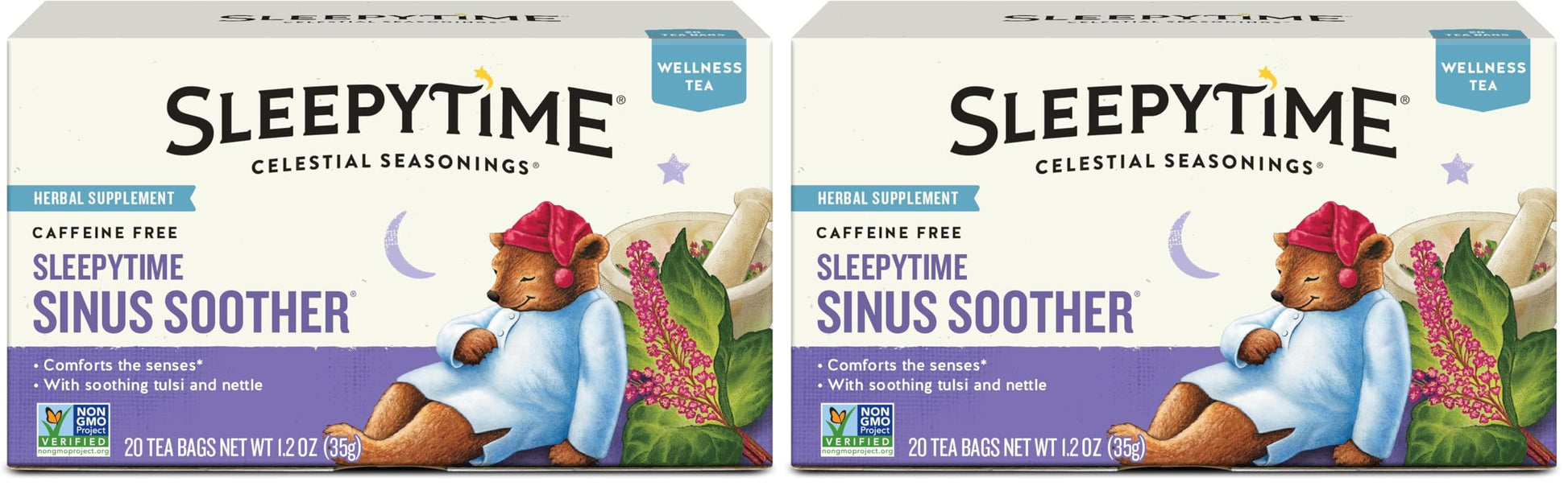 Celestial Seasonings Sleepytime Immune Herbal Tea – Simple, Stringless Tea Bags for Less Waste Living
