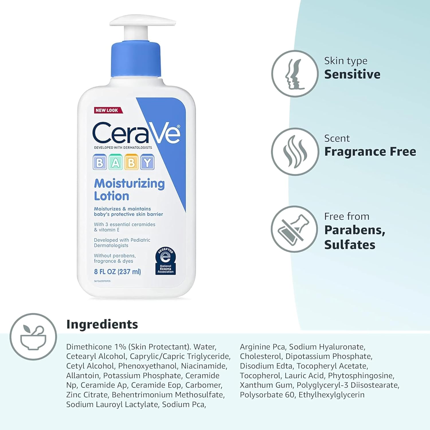 CeraVe Baby Lotion – Chemical-Free Skincare with No Harmful Irritants for Delicate Skin