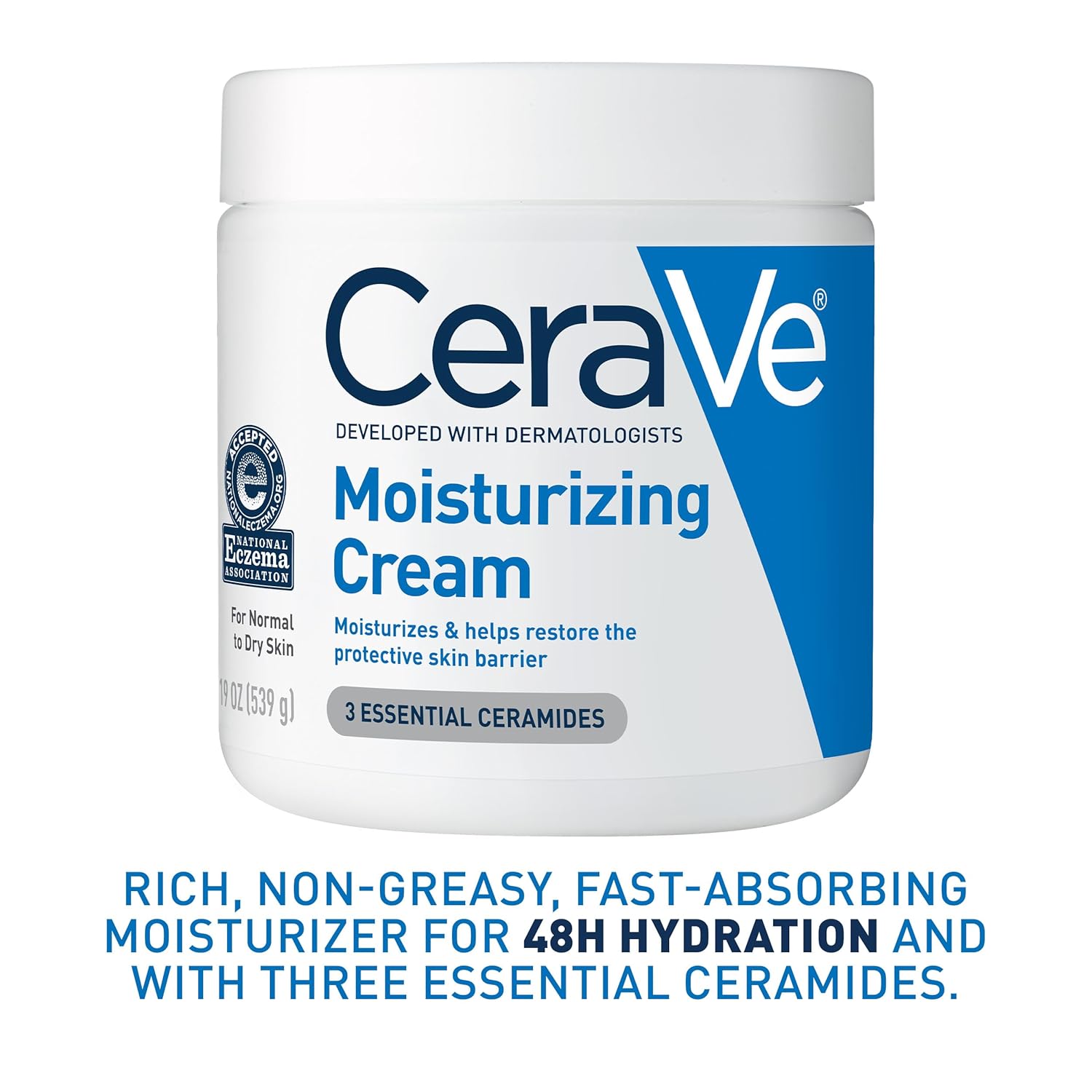 CeraVe Moisturizing Cream – Daily Hydration Ritual for Sensitive Skin, Post-Shower Face and Body Cream