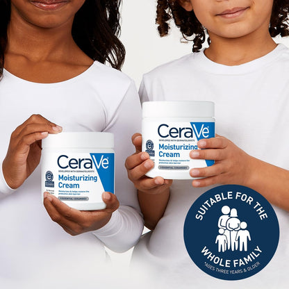 CeraVe Moisturizing Cream – Daily Hydration Ritual for Sensitive Skin, Post-Shower Face and Body Cream
