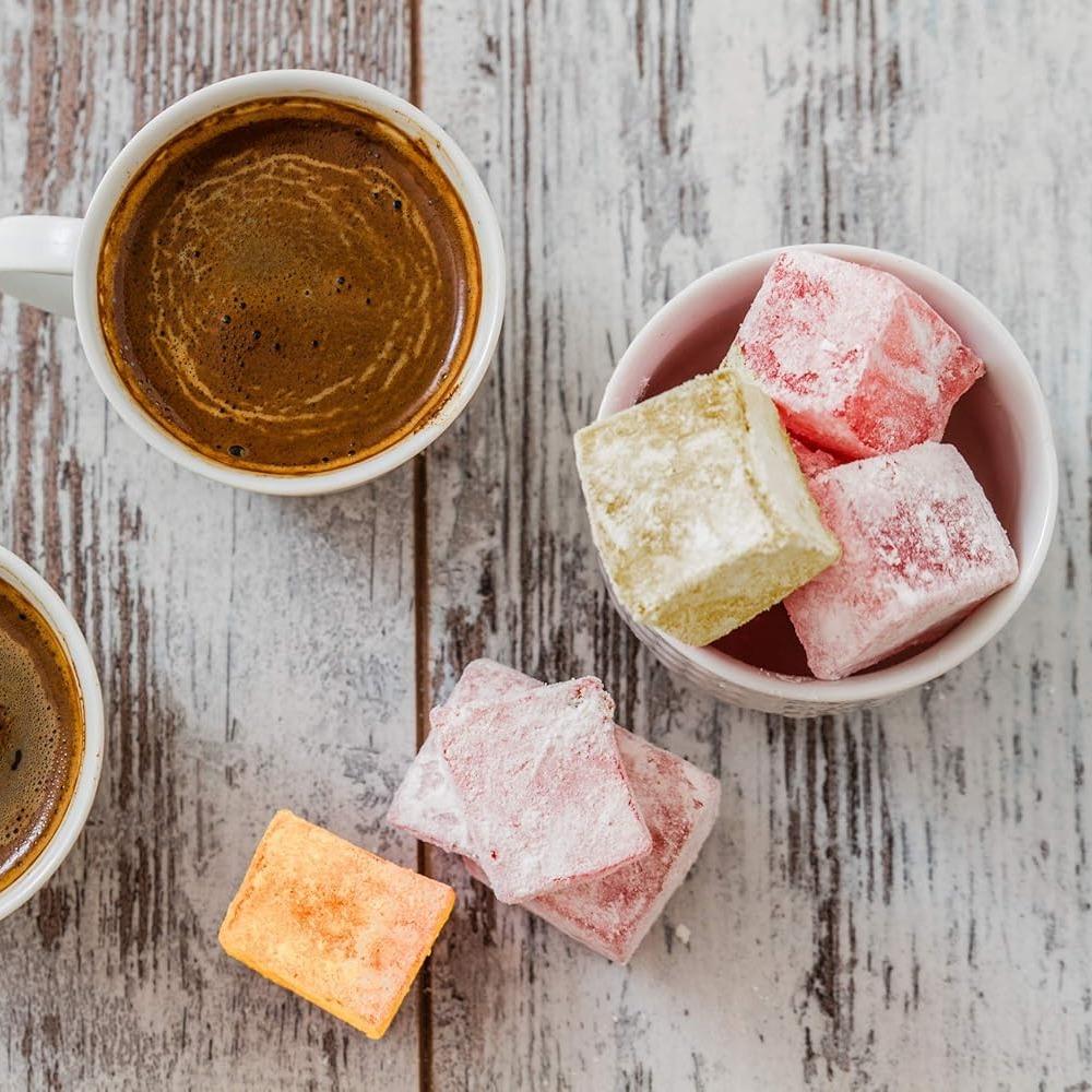 Cerez Pazari Lokum Trio Flavors – Halal and Gluten-Free Wind-Down Dessert, No Artificial Colors or Preservatives Snack