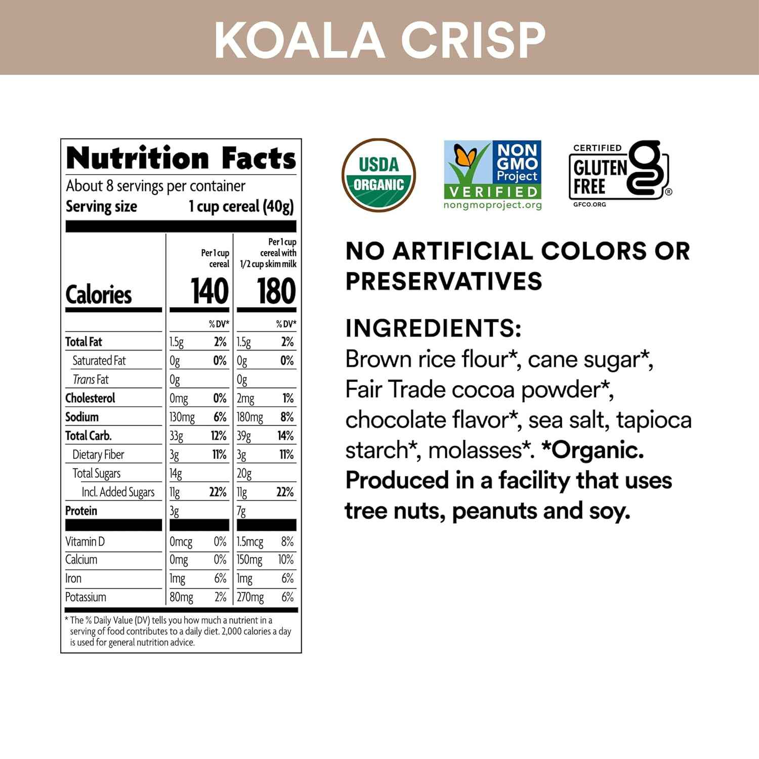 EnviroKidz Koala Crisp Cereal – Back to School Care Package Gift for Young Families