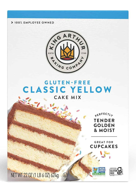 King Arthur Gluten-Free Yellow Cake Mix – Safe Birthday Treat for Kids with Celiac, 22 oz Mix for Layer Cakes and Cupcakes