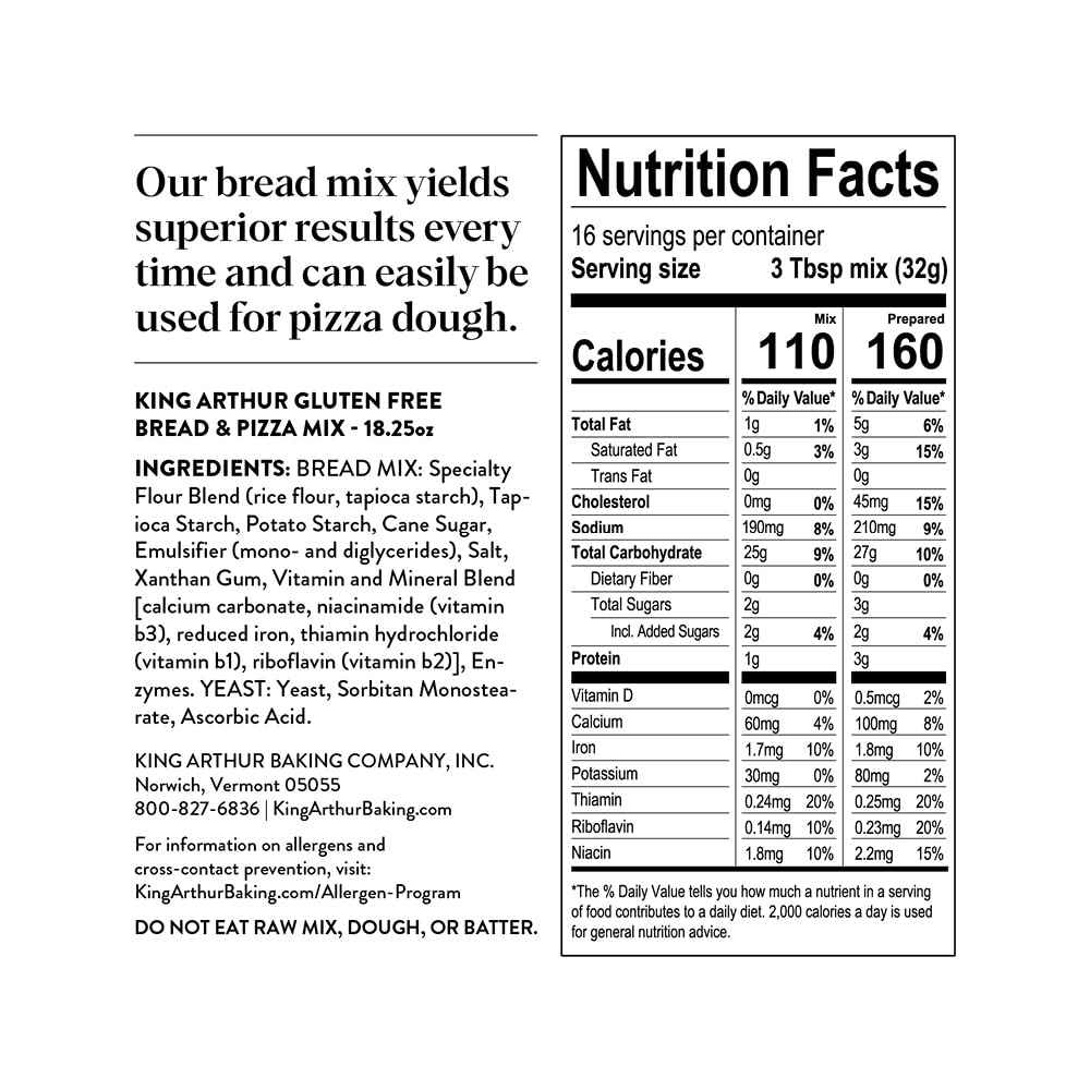 King Arthur Gluten-Free Bread and Pizza Mix – Nourishing Pantry Staple for Celiac Wellness Routines