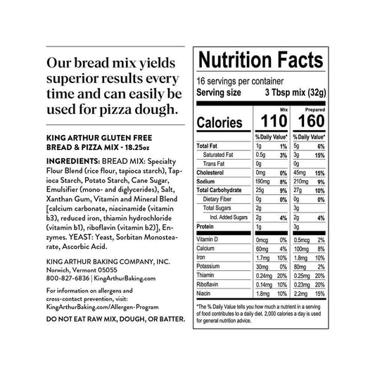 King Arthur Gluten-Free Bread and Pizza Mix – Nourishing Pantry Staple for Celiac Wellness Routines