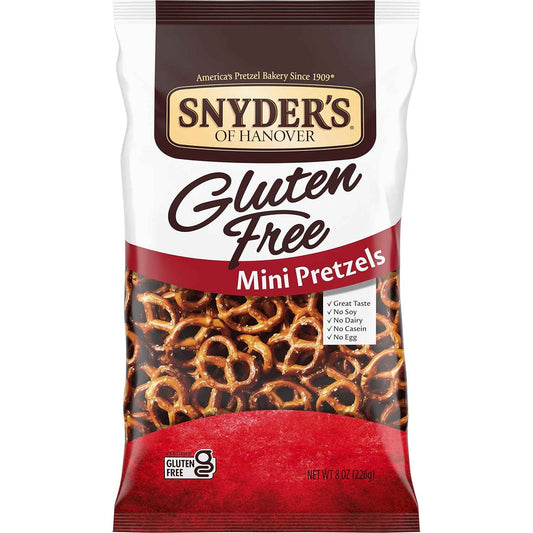 Snyder's of Hanover Gluten Free Mini Pretzels – Allergy-Safe Pantry Staple for Nut-Free Households