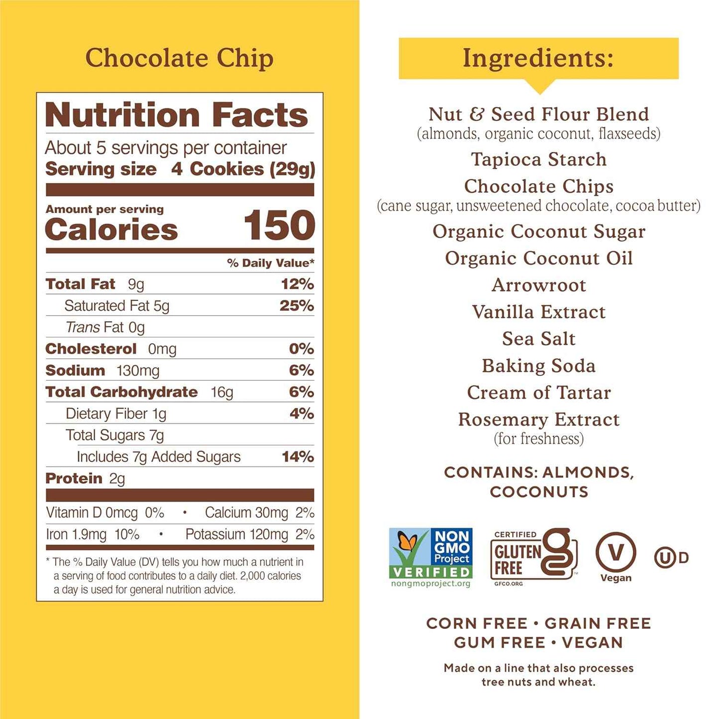 Simple Mills Almond Flour Crunchy Cookies – Allergen-Friendly Lunchbox Snack for School and Camp
