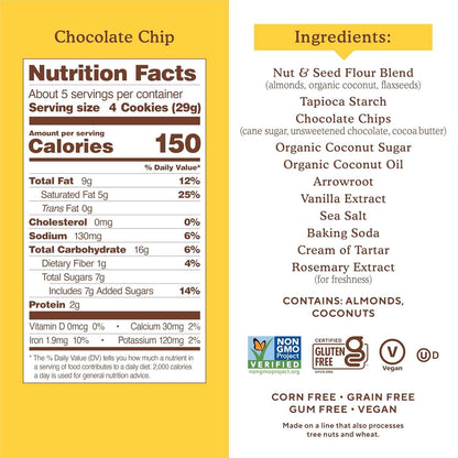 Simple Mills Almond Flour Crunchy Cookies – Allergen-Friendly Lunchbox Snack for School and Camp