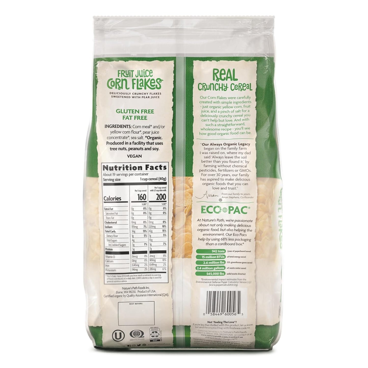 certified gluten-free, non-gmo, organic, fat free, and vegan