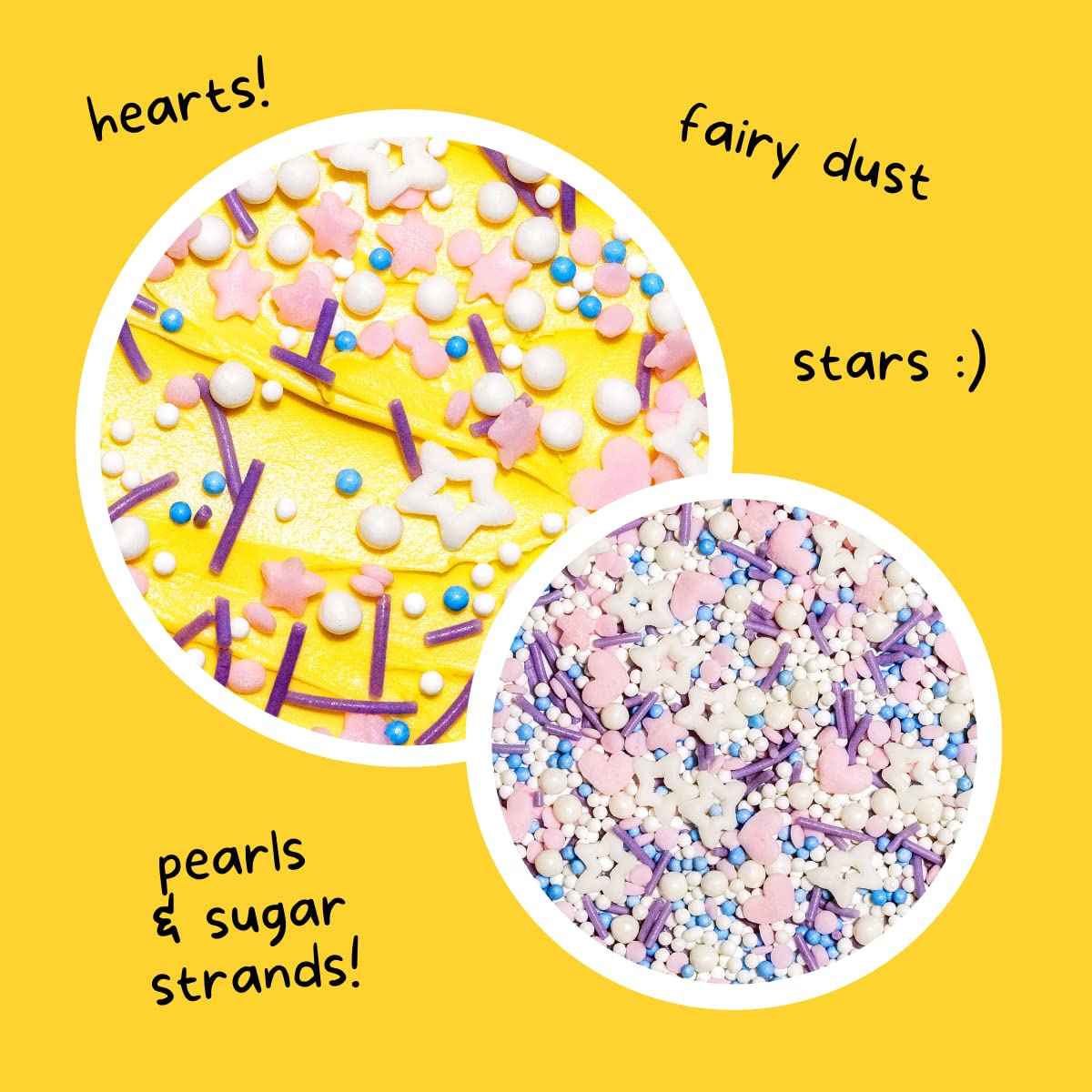 Supernatural Unicorn Tracks Dye Free Confetti Sprinkles – Worry Free Cupcake Topping for Kids with Food Sensitivities, Vegan, 3oz