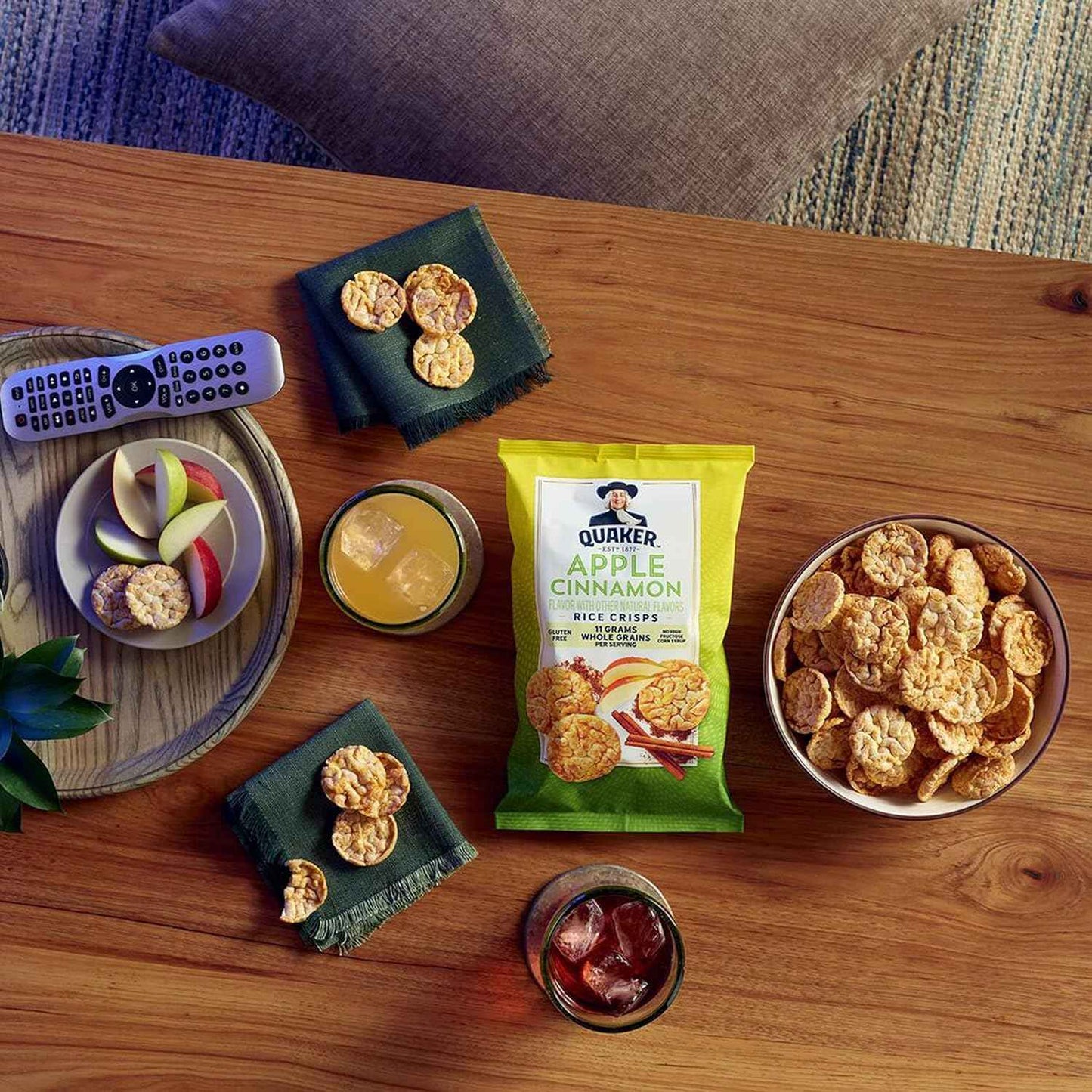 Quaker Rice Crisps Sweet & Spicy Chili – Gluten-Free Lunchbox Snack for School-Age Kids, 8.5 oz Resealable Bag