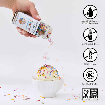 Watkins Rainbow Decorating Sprinkles – Thoughtful Birthday Gift for the Home Baker, Dye Free 3.4 oz Jar