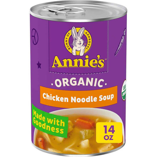 Annie's Organic Bunny Pasta Soup – Quick Pantry Lunch for Home Office and Dorm, 14.3 oz Can