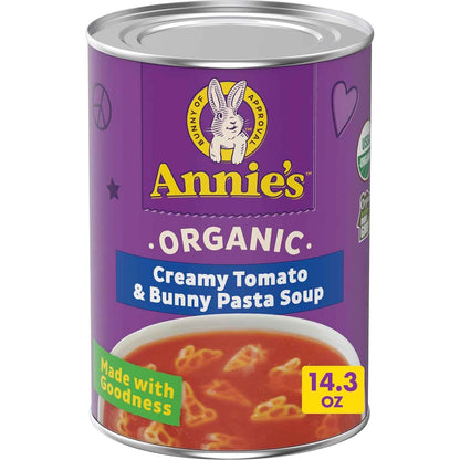 Annie's Bunny Pasta Soup – Clean-Label Canned Soup Without Preservatives, 14.3 oz