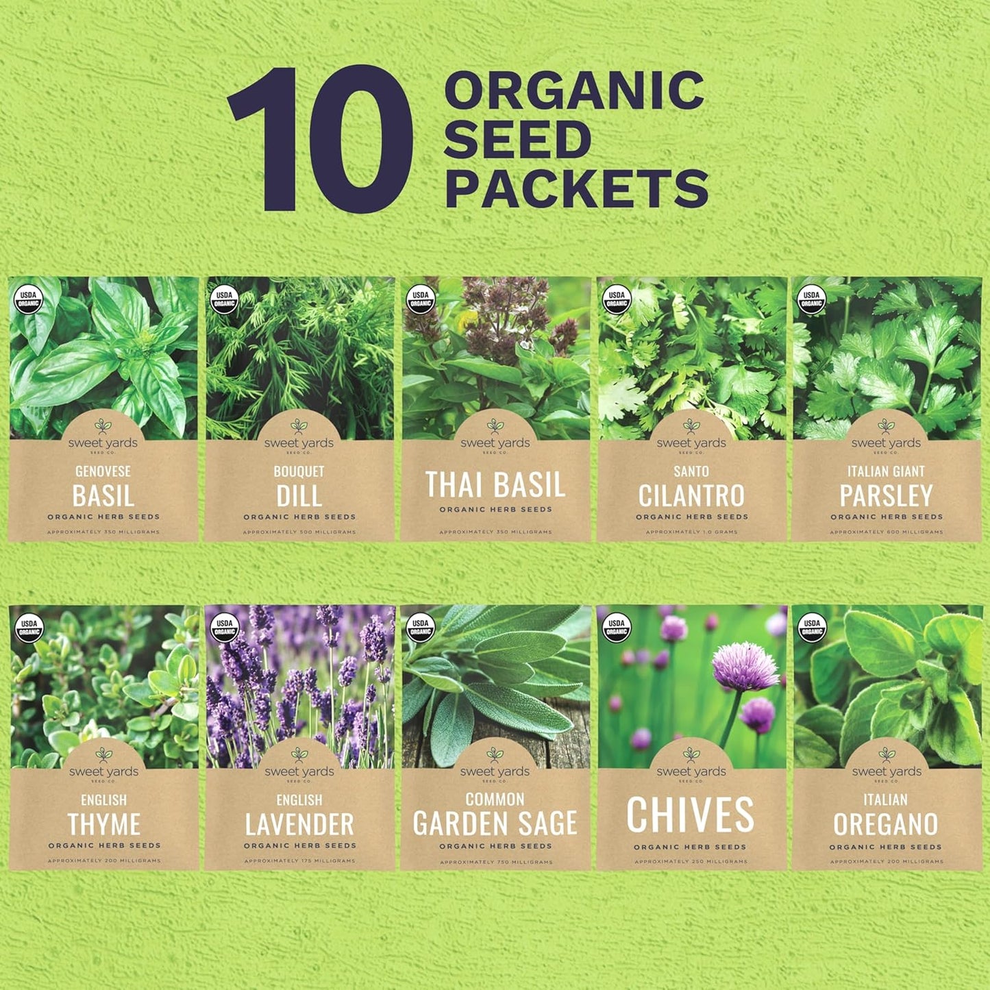 certified organic, non-gmo, and heirloom seed material