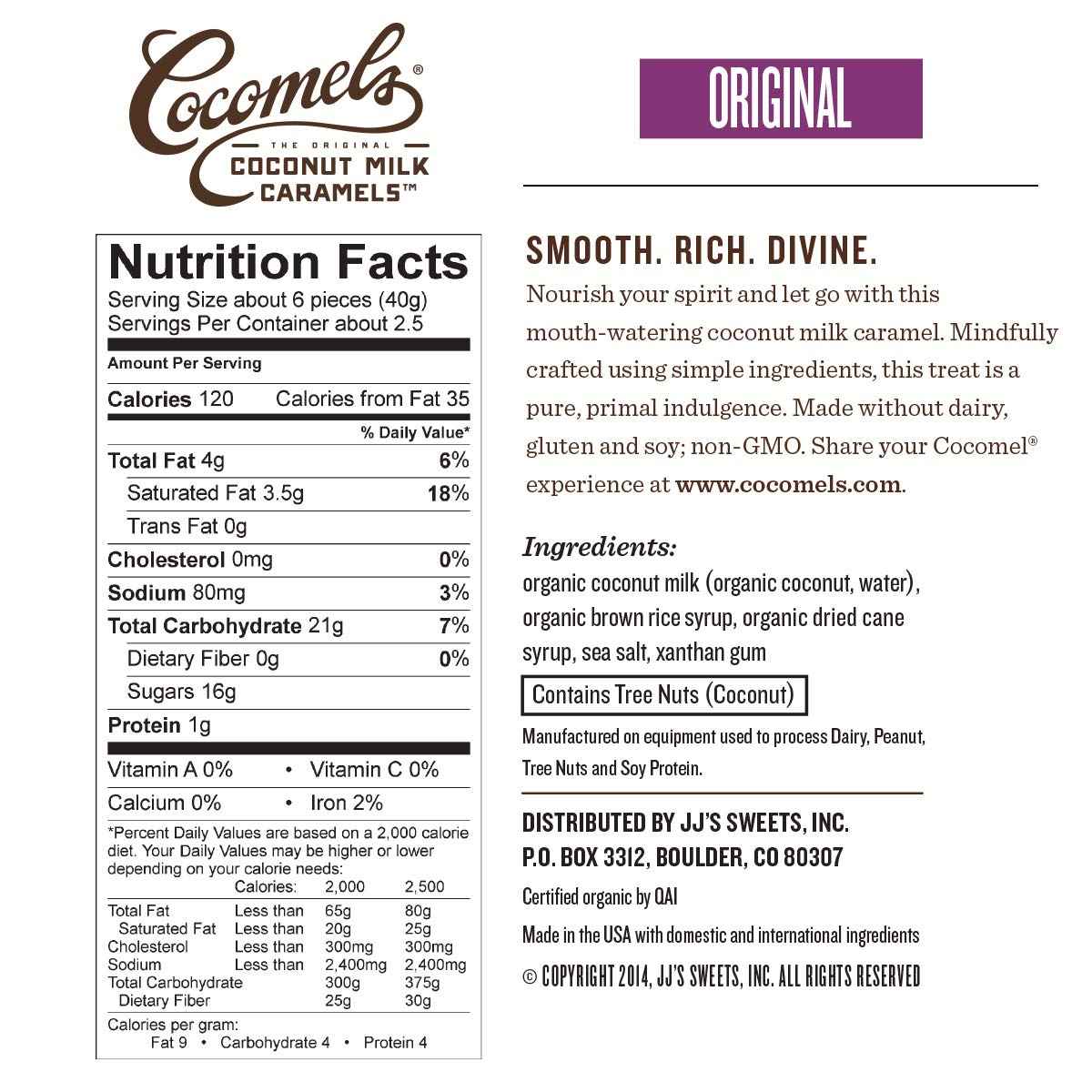 Cocomels Original Coconut Caramels – Plant-Based Dessert for a Guilt-Free Nighttime Wind-Down, 3.5 oz Pouch
