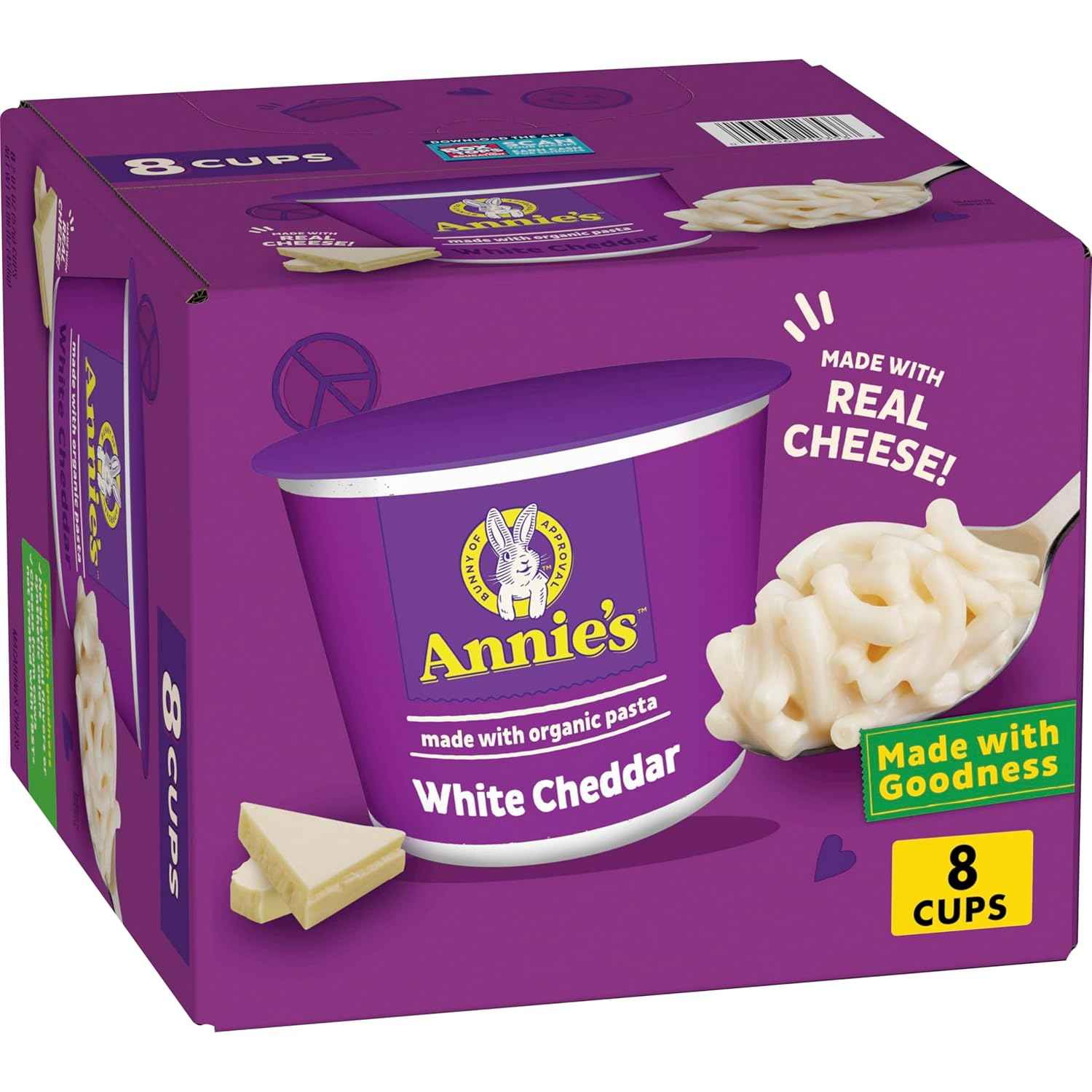 Annie's White Cheddar Mac & Cheese Cup – Portable Microwaveable Snack for Car Rides and Sports Practice