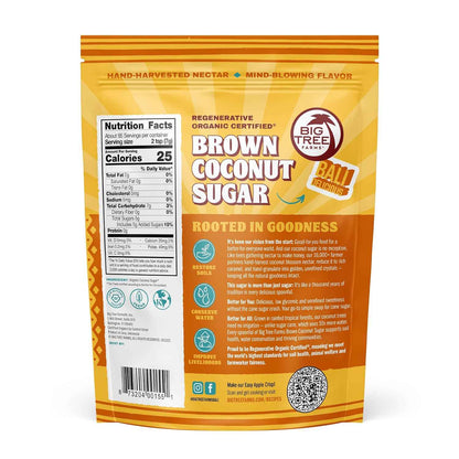 Big Tree Farms Organic Brown Coconut Sugar – Family-Friendly Sweetener for Kid Snack Time, 1 lb