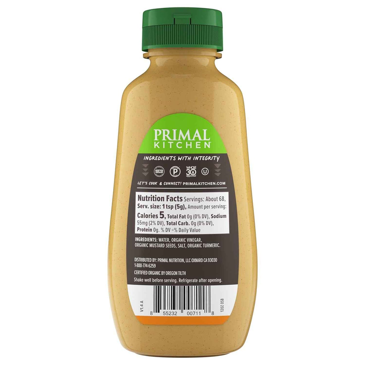 Primal Kitchen Spicy Brown Mustard – Backyard BBQ Topping for Grilled Sausages, Brats, and Hot Dogs