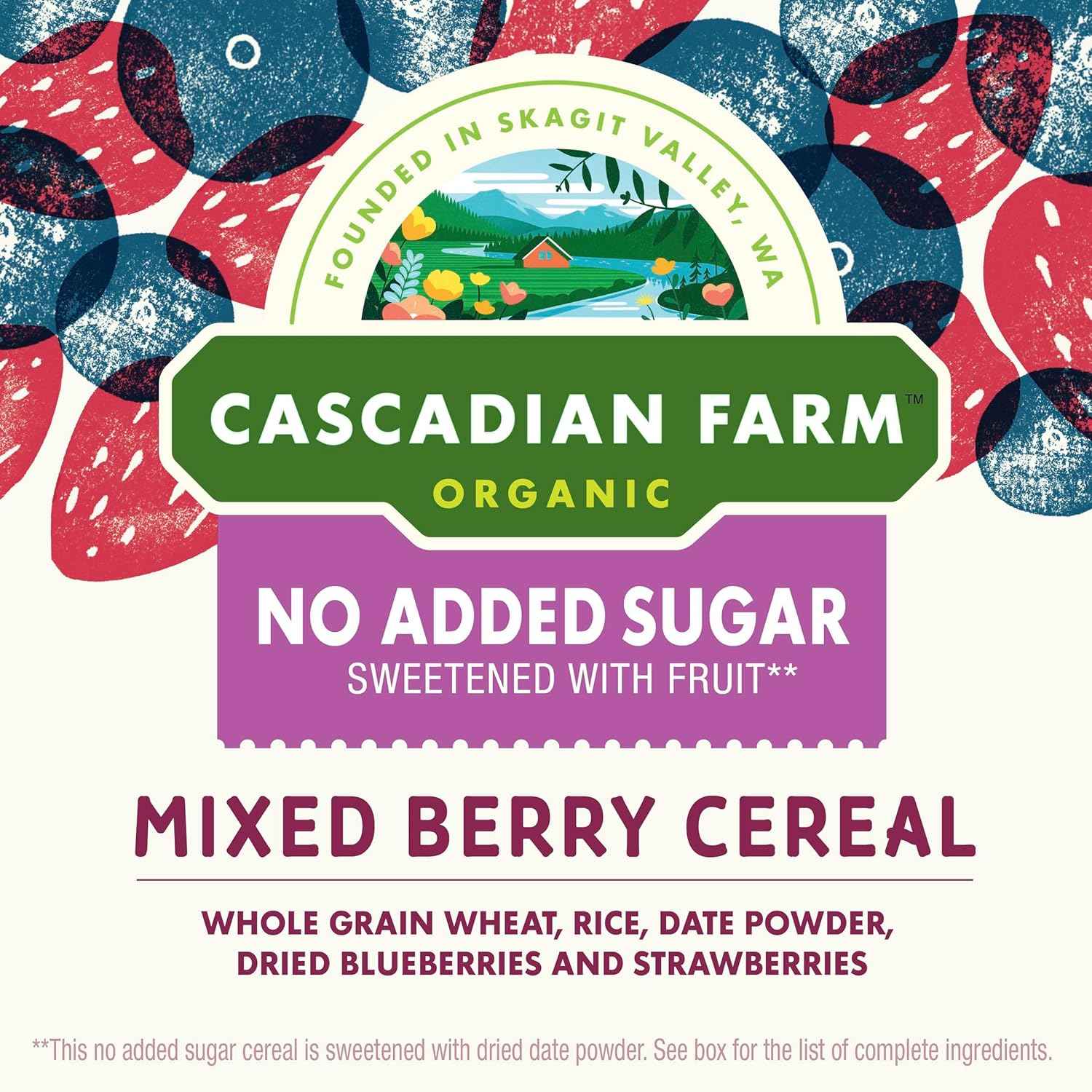 Cascadian Farm Organic Mixed Berry Cereal – Clean-Ingredient Wellness Cereal for Home Office and Breakfast Nook