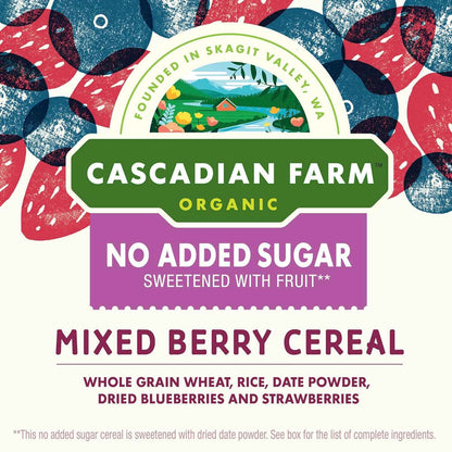 Cascadian Farm Organic Mixed Berry Cereal – Clean-Ingredient Wellness Cereal for Home Office and Breakfast Nook