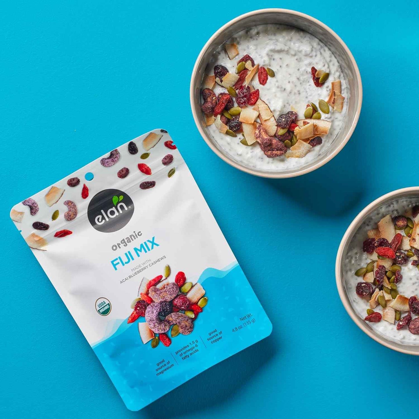 Elan Organic Fiji Mix – Portable Superfood Snack for Campsite and Road Trip Cooler