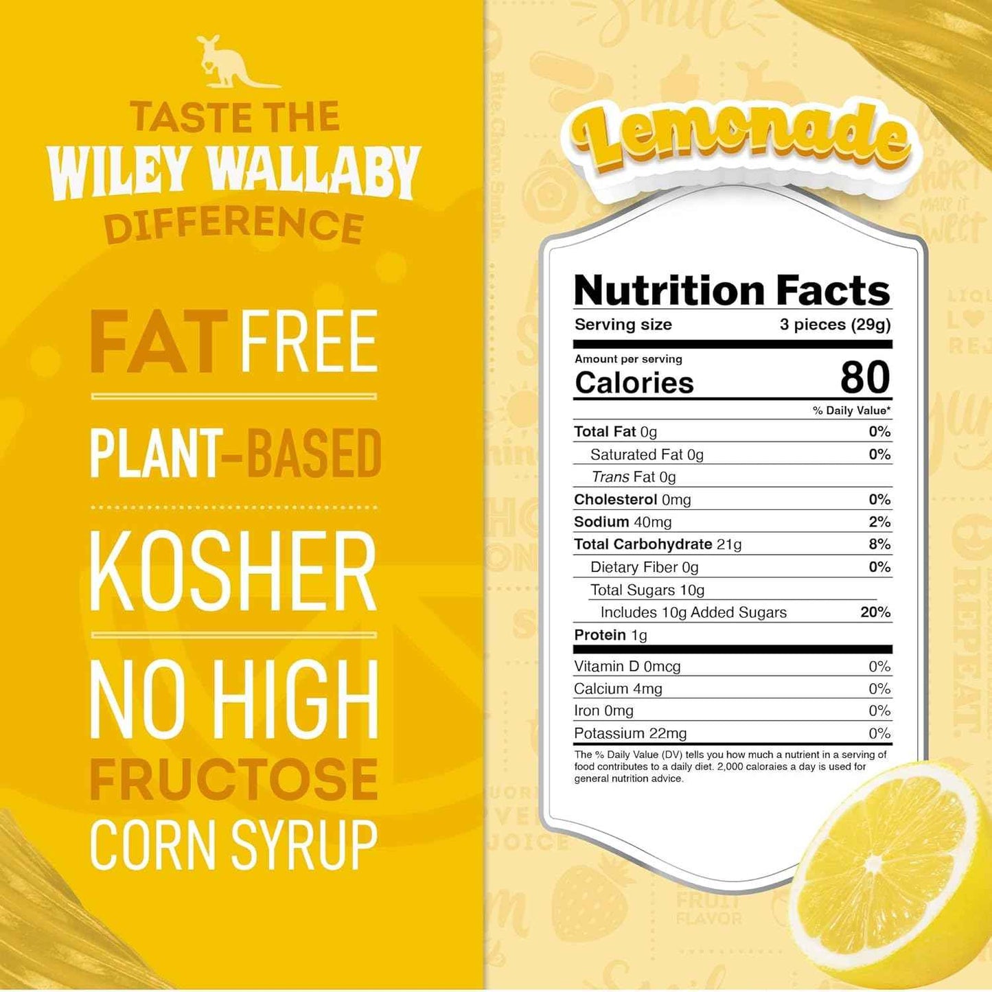 Wiley Wallaby Licorice – Resealable Lemonade Twists for Camping, Hiking, and Trail Snacking