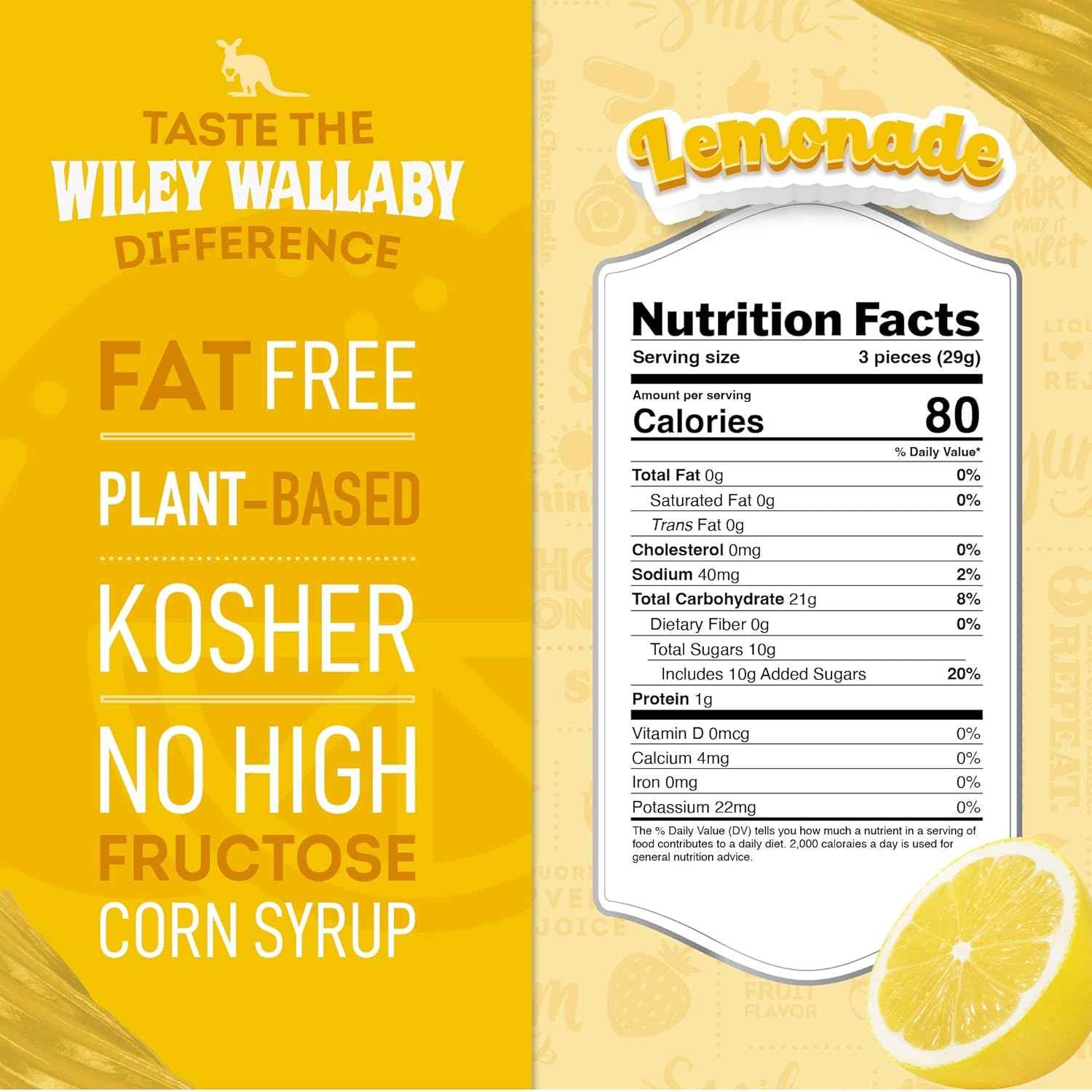 Wiley Wallaby Licorice – Resealable Lemonade Twists for Camping, Hiking, and Trail Snacking