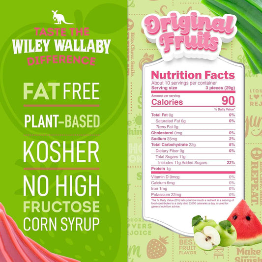 Wiley Wallaby Licorice 10 oz Soft Chewy Australian Candy Twists – Simple Single-Ingredient-List Snack
