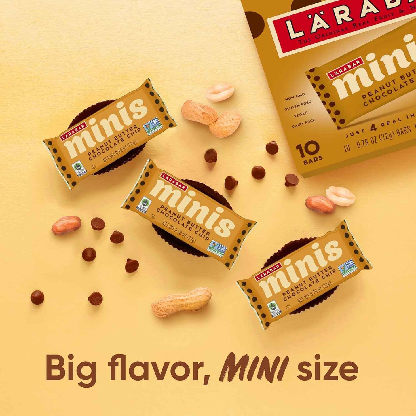 Larabar Minis Office Snack – 110 Calorie Afternoon Energy Boost for Desk Drawers, 30 Mini Bars