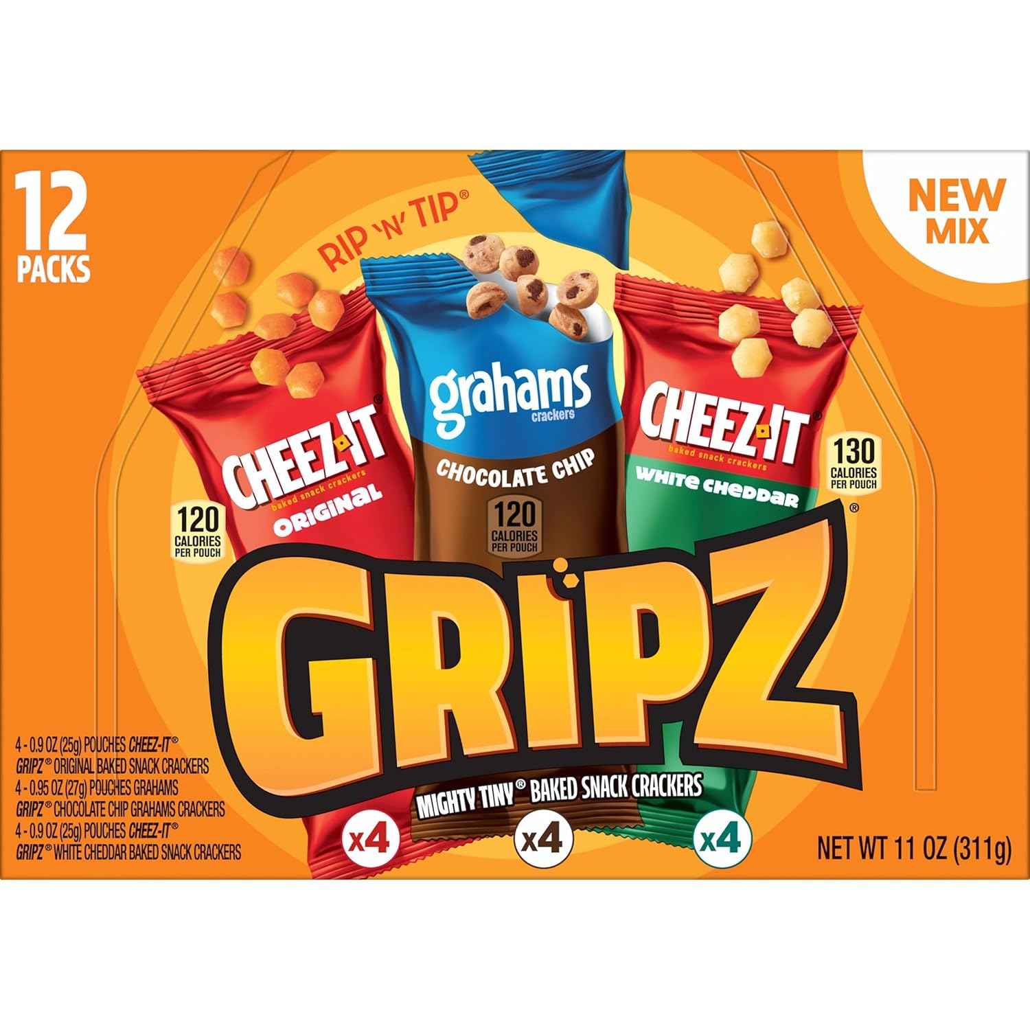 Kellogg's Gripz Mini Snack Variety Pack – Holiday Stocking Stuffer and Christmas Lunchbox Surprise for Kids