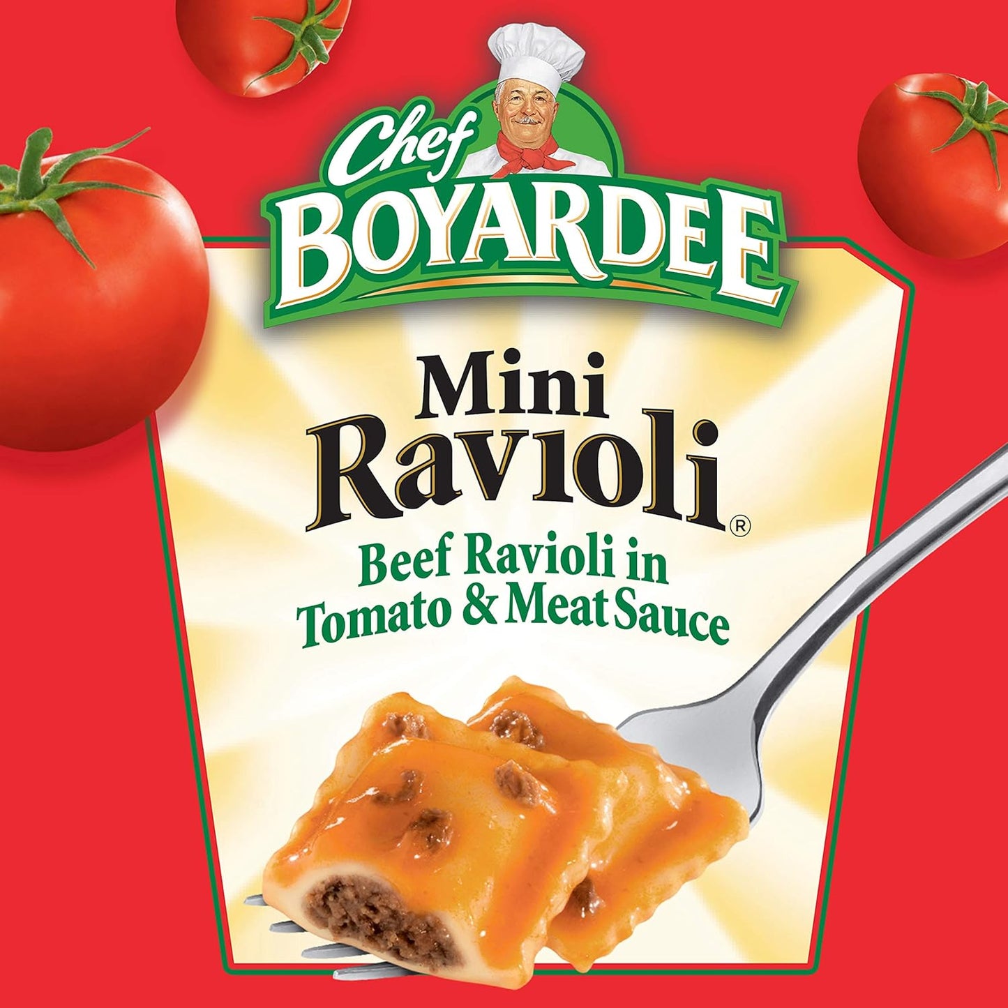 Chef Boyardee Mini Beef Ravioli, Shelf-Stable Pantry Meal for College Dorm Study Sessions, 15 oz Can