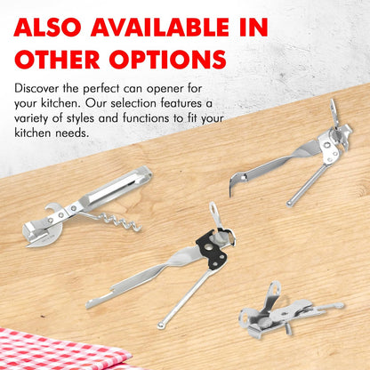 Chef Craft Select Can Opener with Tapper – Portable Manual Opener for Camping, Picnic Table, and RV Kitchens