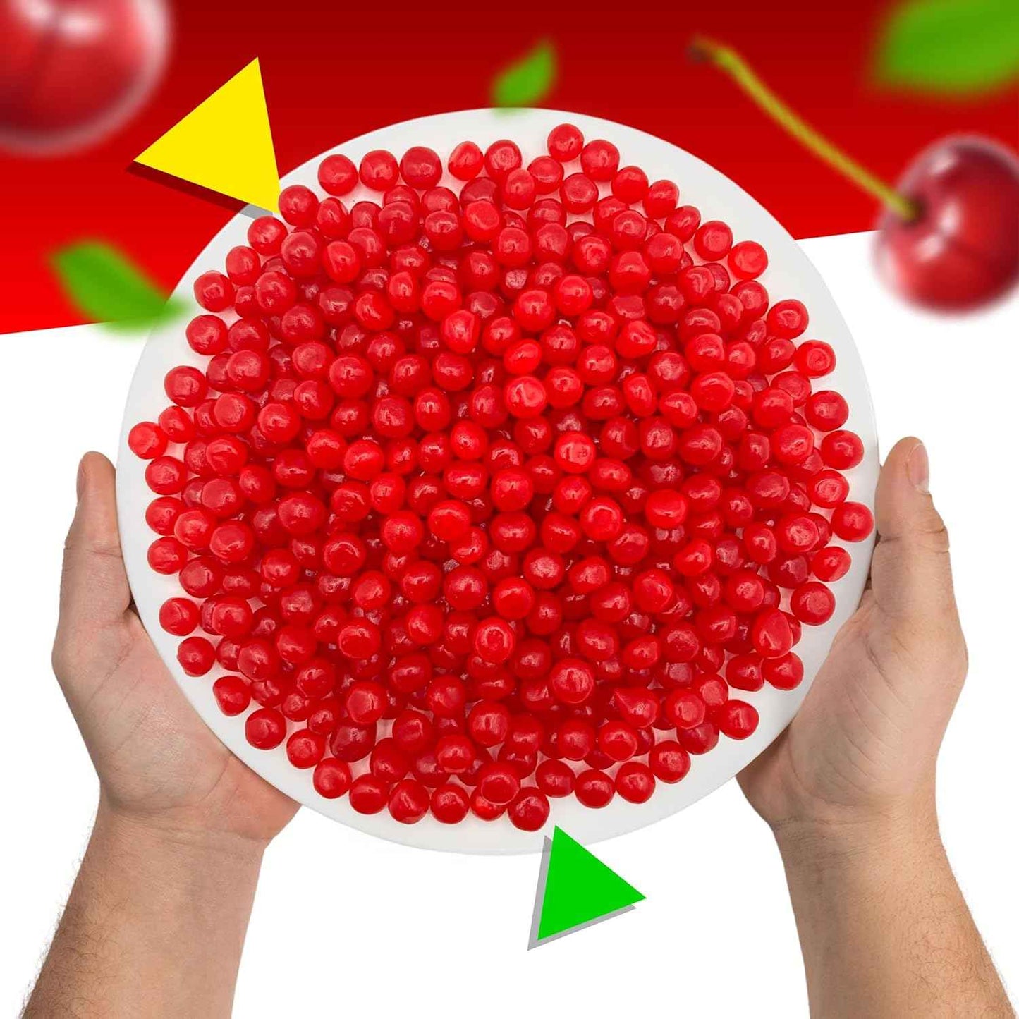 Cherry Sours – Valentine's Day Candy Gift, Chewy Red Sour Balls for Him and Her, 1 Pound